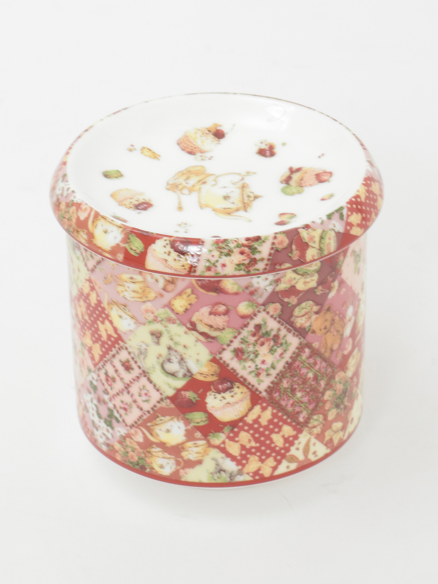 【PINK HOUSE LIFE STYLE】PH Tea Party 柄 上蓋付きマグカップ 詳細画像 アカ系 2