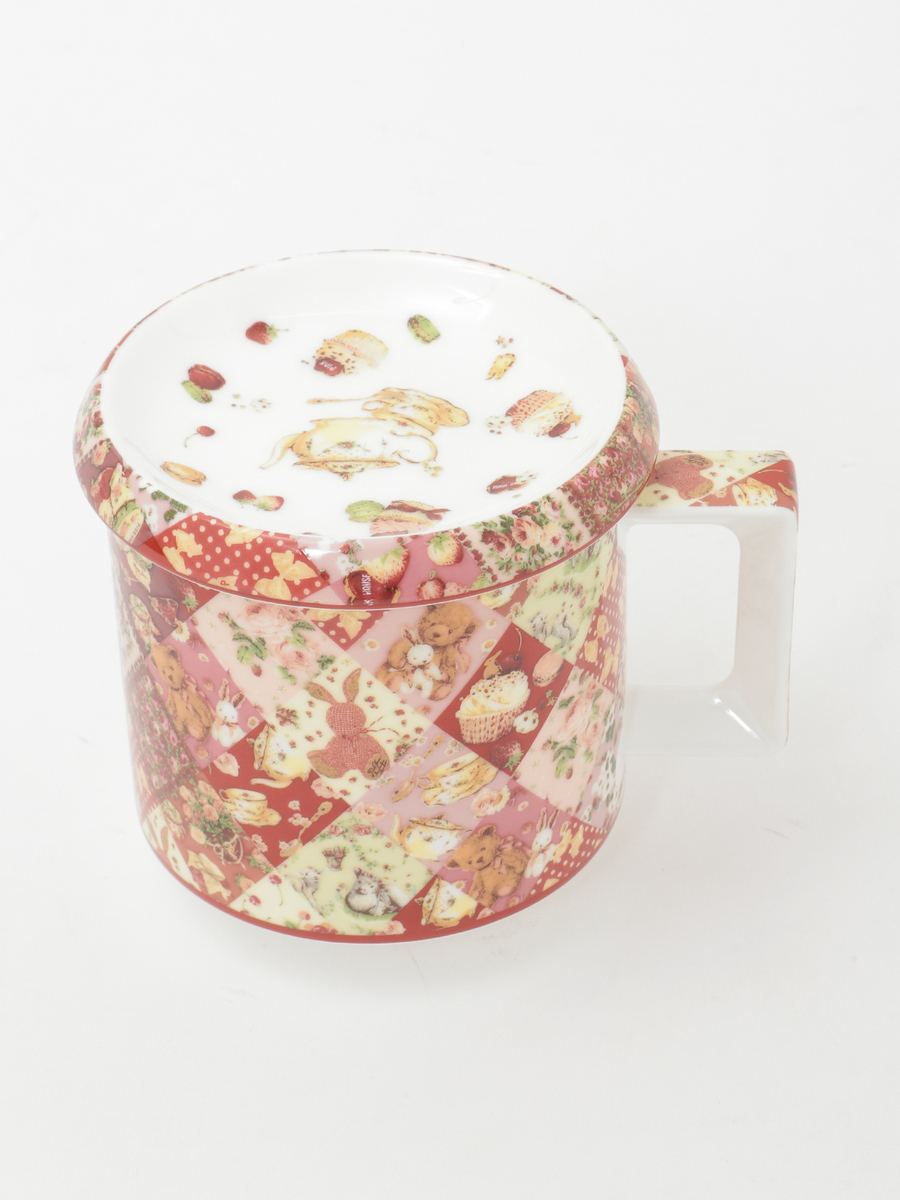 【PINK HOUSE LIFE STYLE】PH Tea Party 柄 上蓋付きマグカップ 詳細画像 アカ系 3