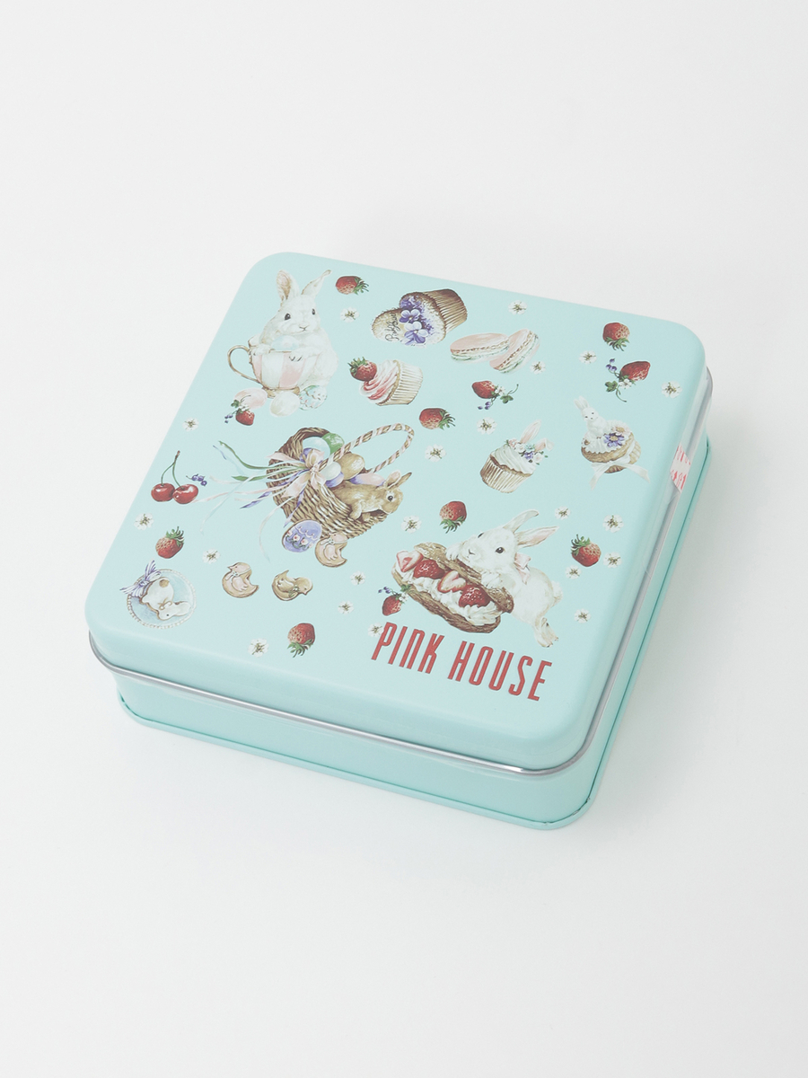 ピンクハウスオリジナルクッキー缶 詳細画像 ミントブルー 1