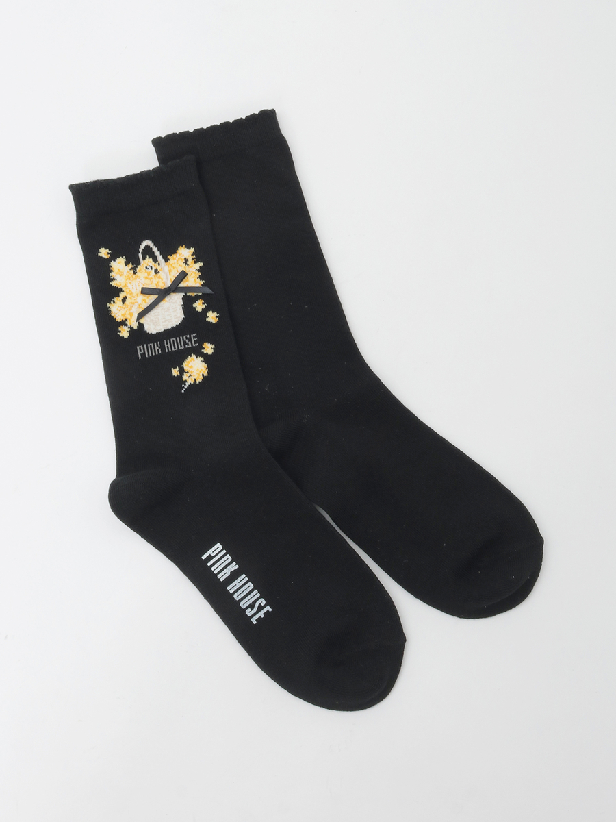 なのはなモチーフソックス 詳細画像 クロ 1