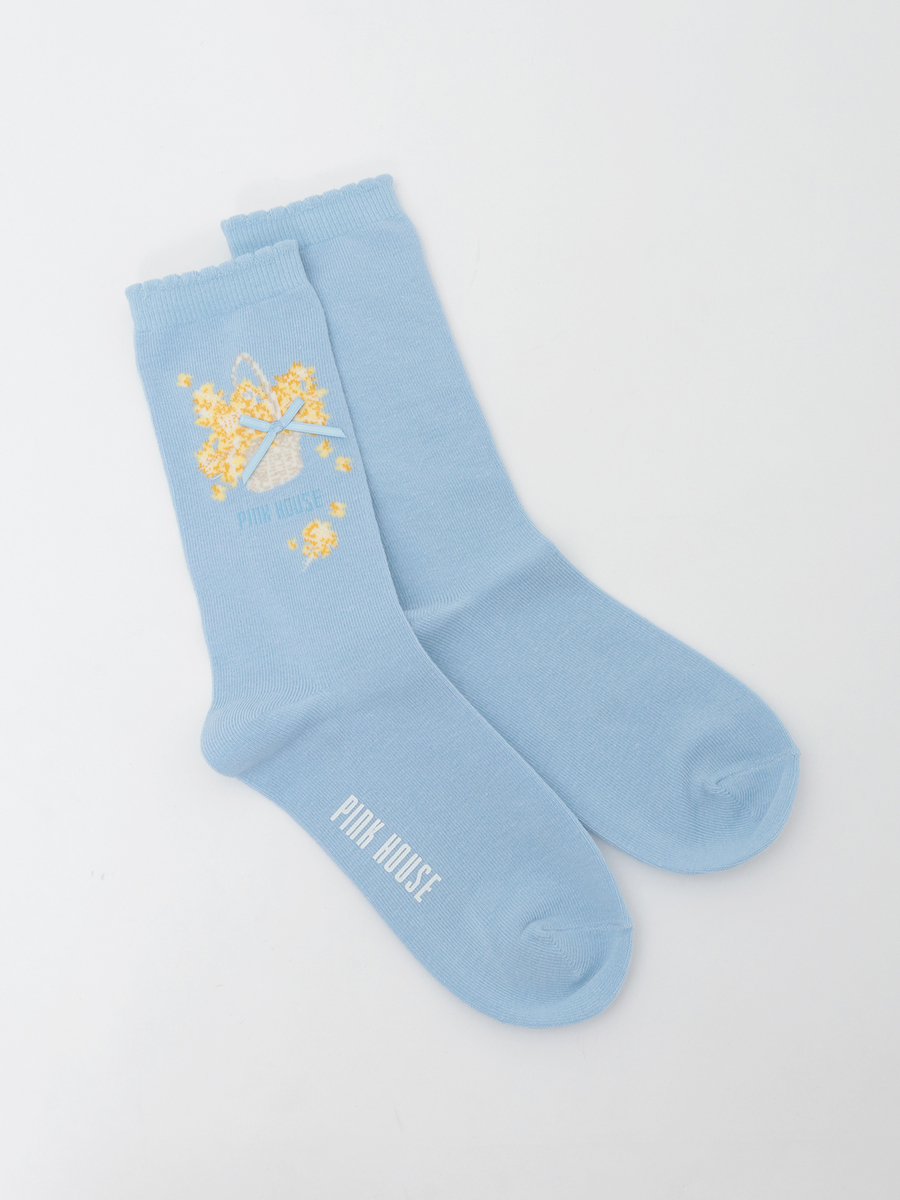 なのはなモチーフソックス 詳細画像 ブルー 1