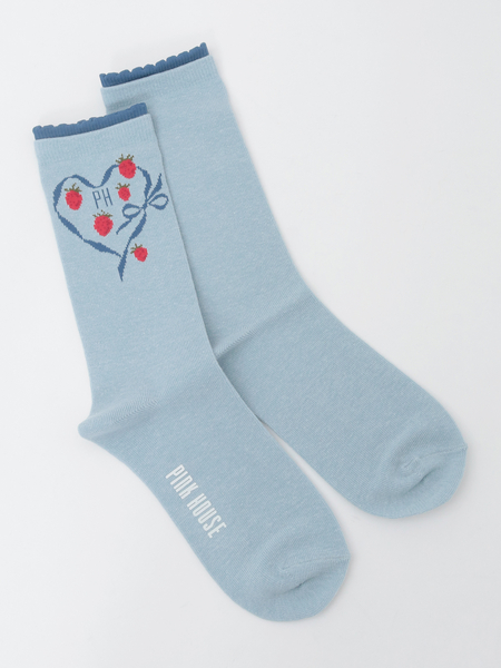 苺リースモチーフソックス