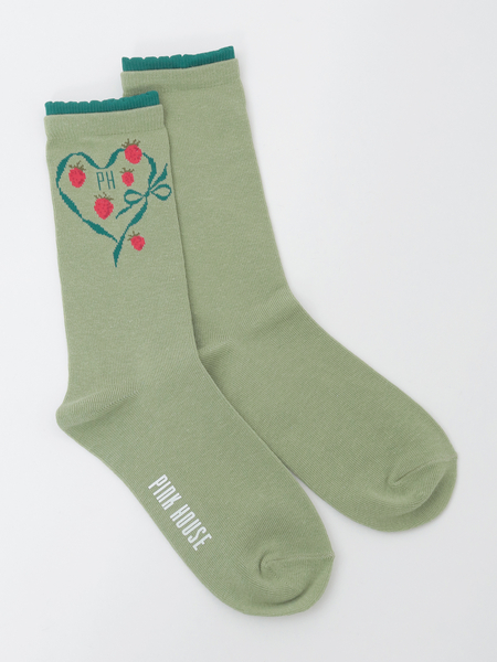 苺リースモチーフソックス