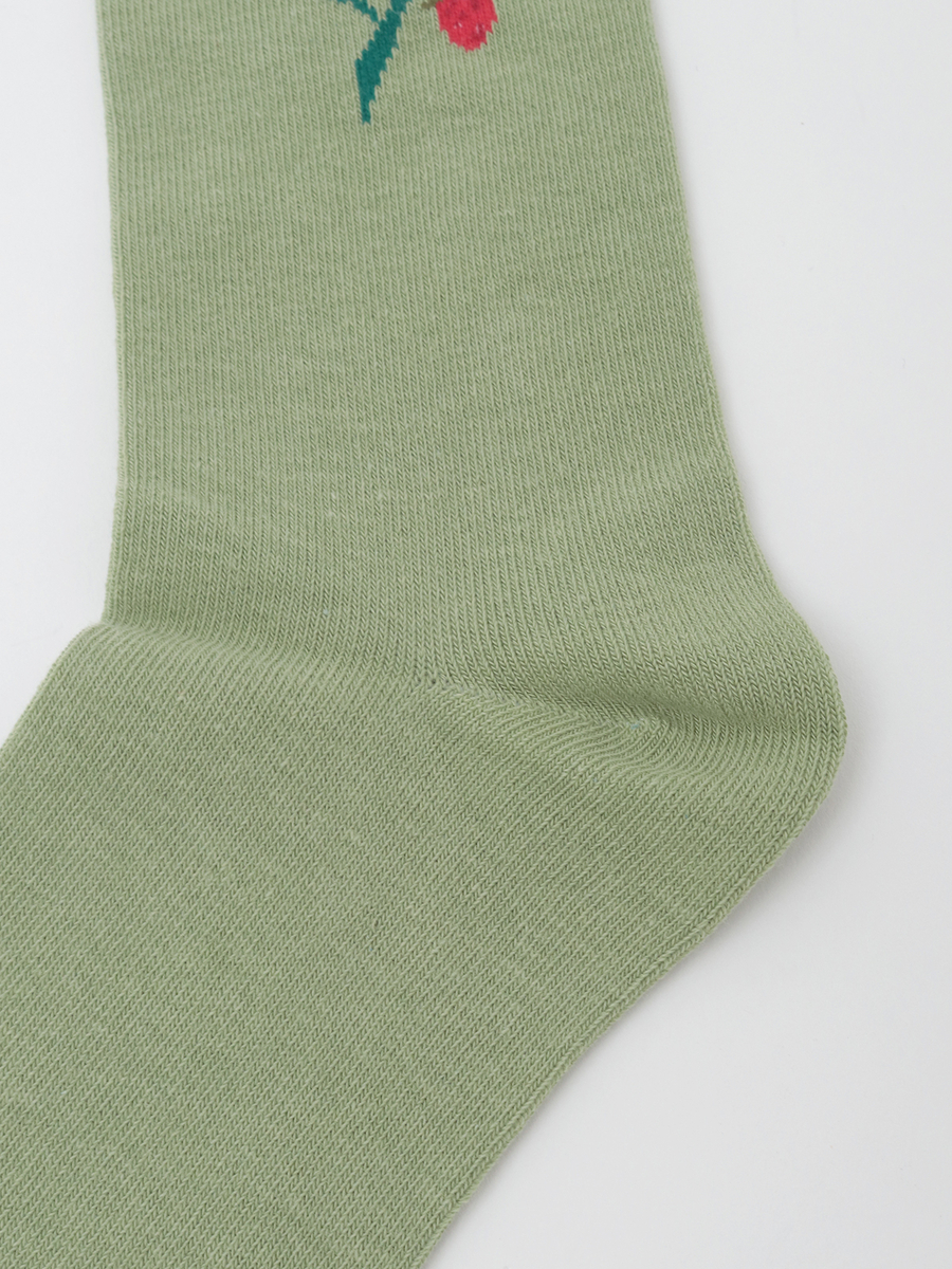 苺リースモチーフソックス 詳細画像 グリーン 4
