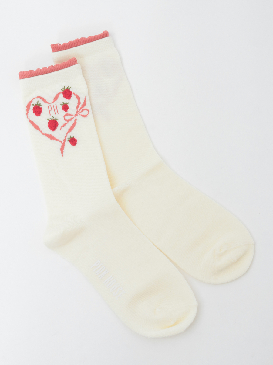 苺リースモチーフソックス 詳細画像 キナリ 1