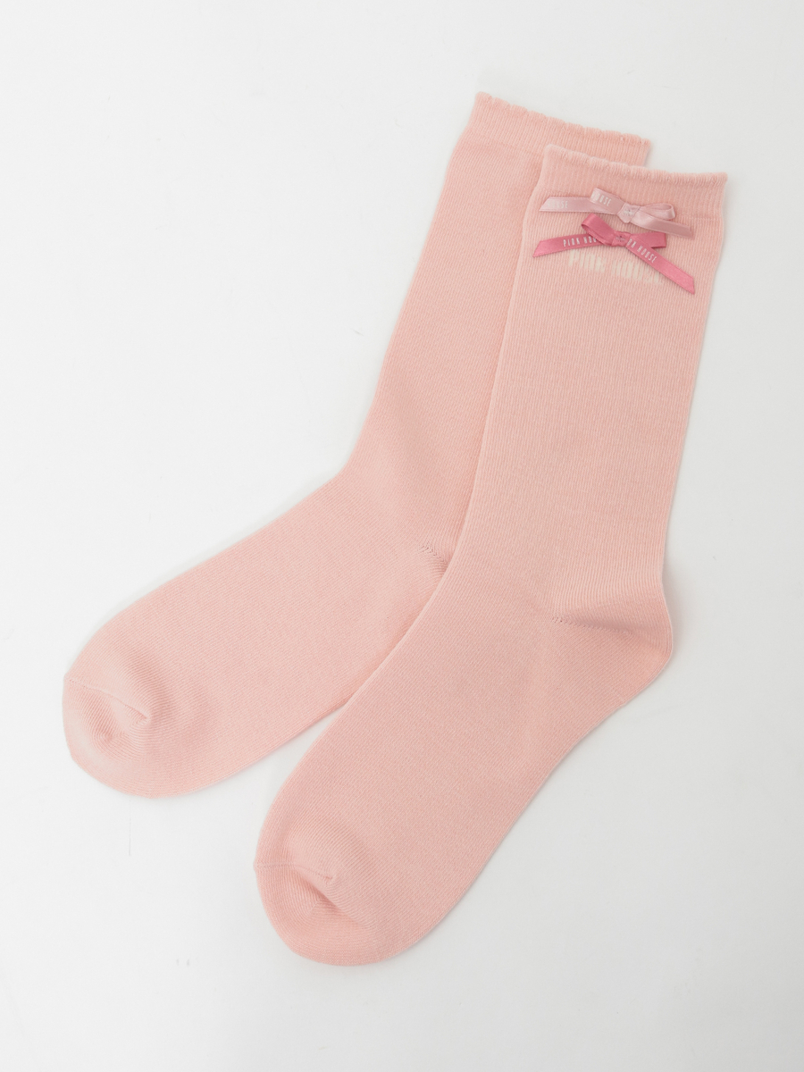 配色リボン使いソックス 詳細画像 ネイビー 2