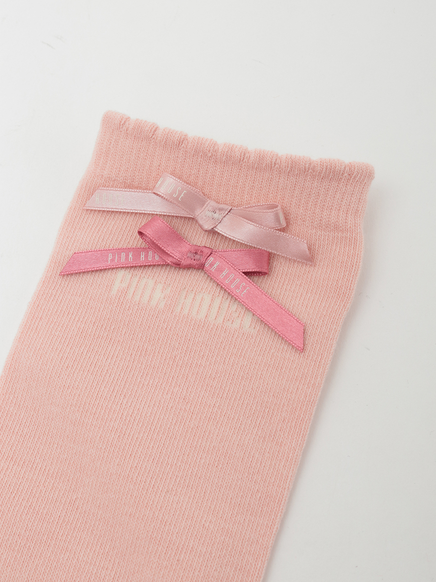 配色リボン使いソックス 詳細画像 ネイビー 3
