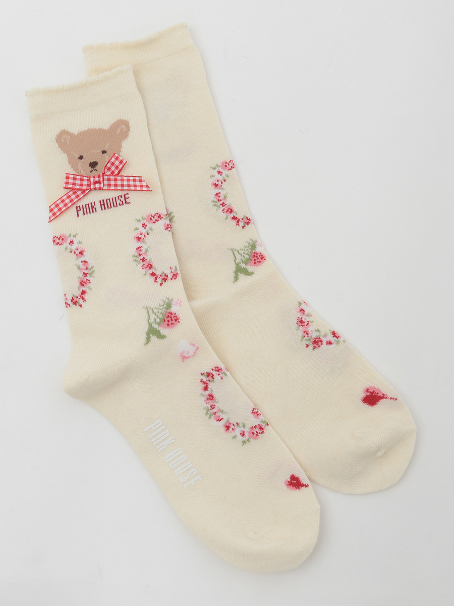 テディローズモチーフソックス 詳細画像 ラベンダー 1