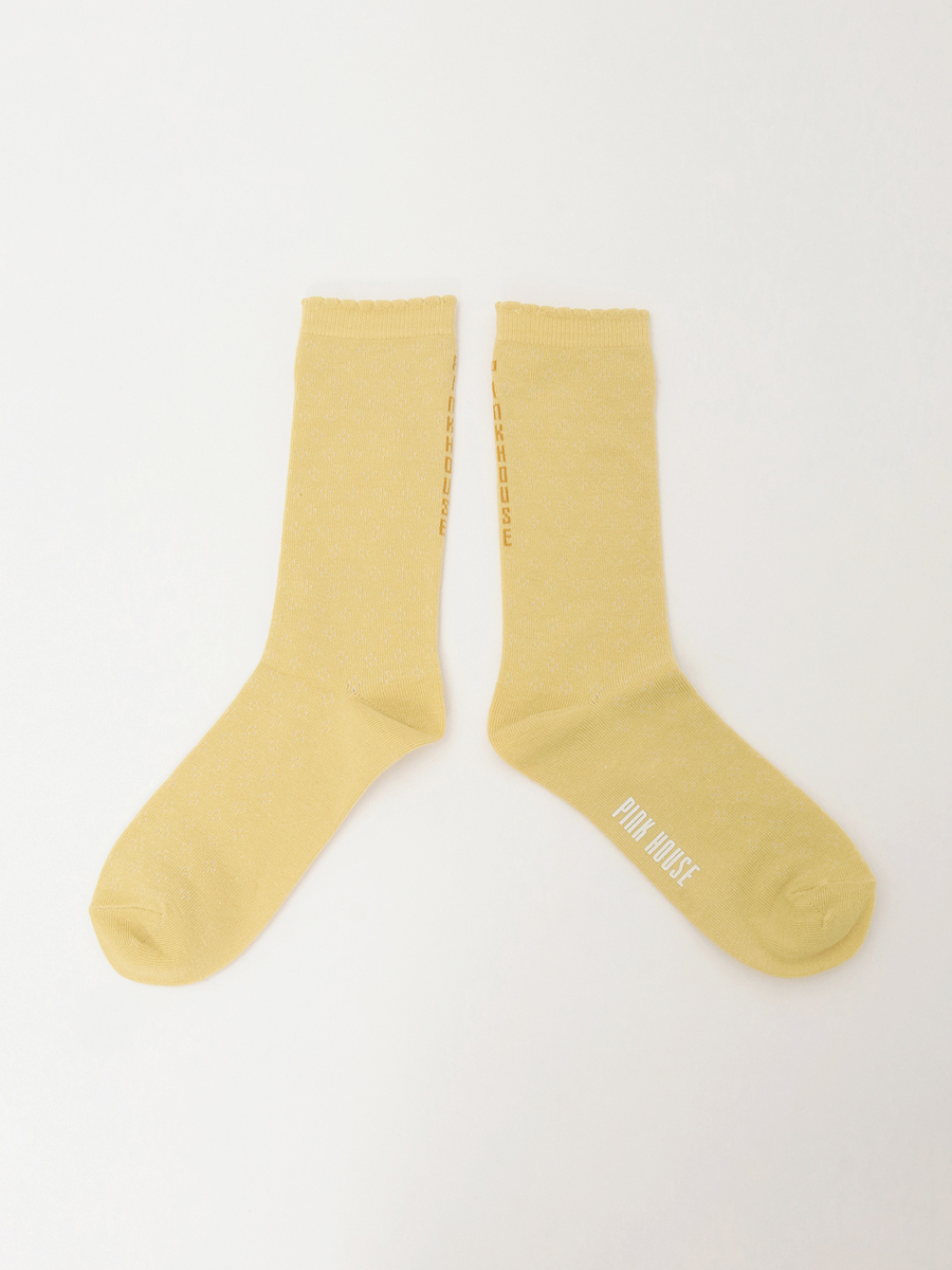 バックロゴソックス 詳細画像 イエロー 1