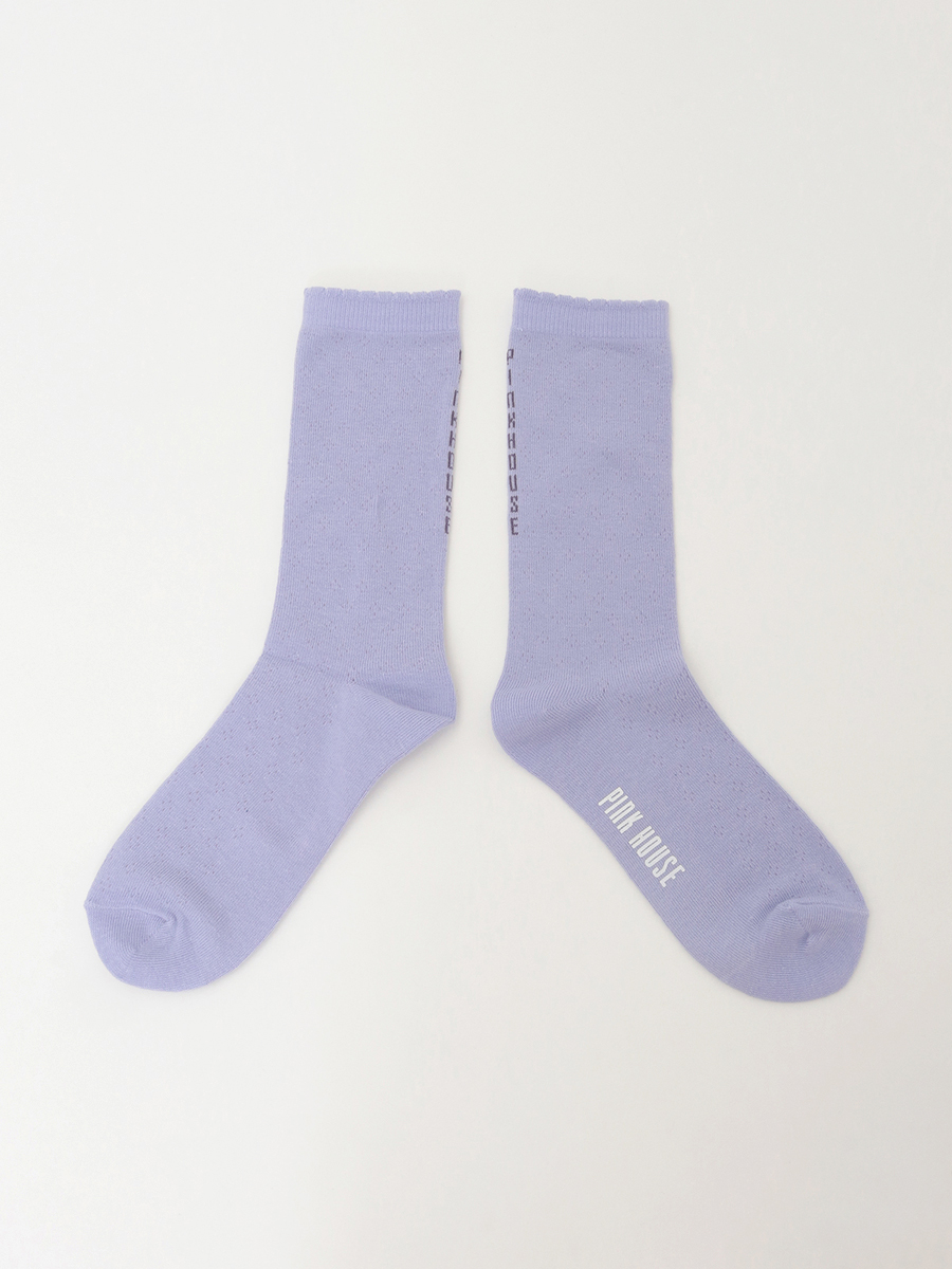 バックロゴソックス 詳細画像 パープル 1