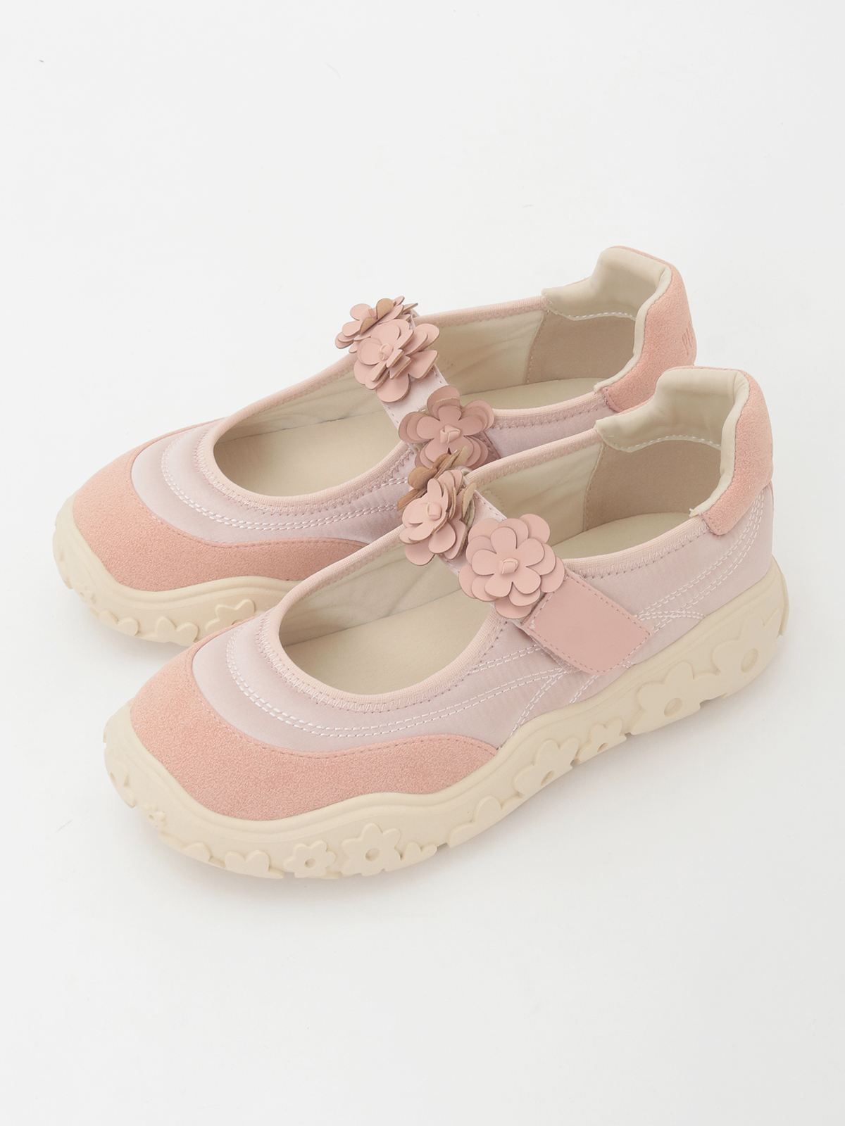 フラワーパーツ付きベルクロスニーカー｜ピンクハウスオフィシャル