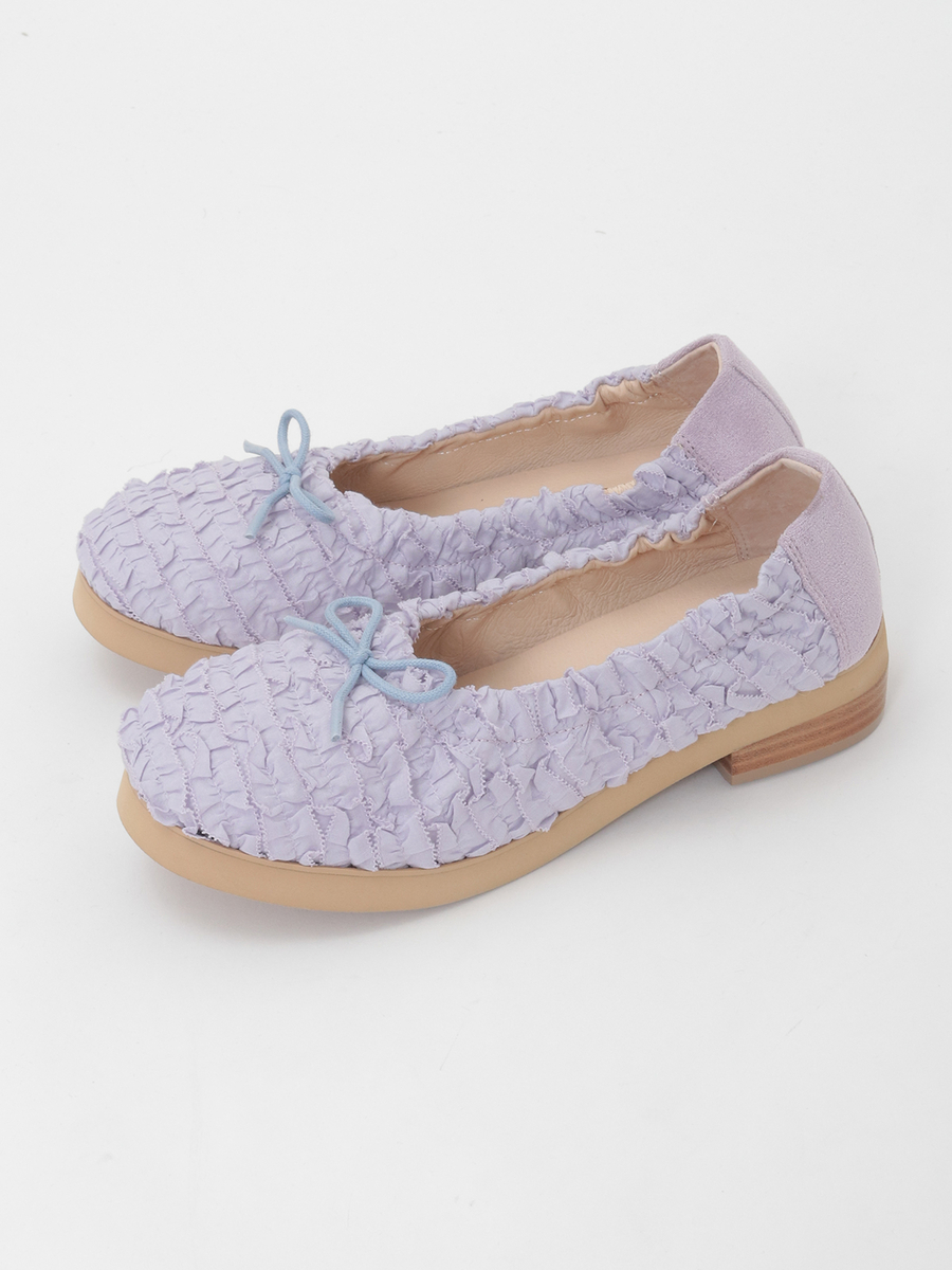 フリル使いバレエシューズ 詳細画像 アカ 1