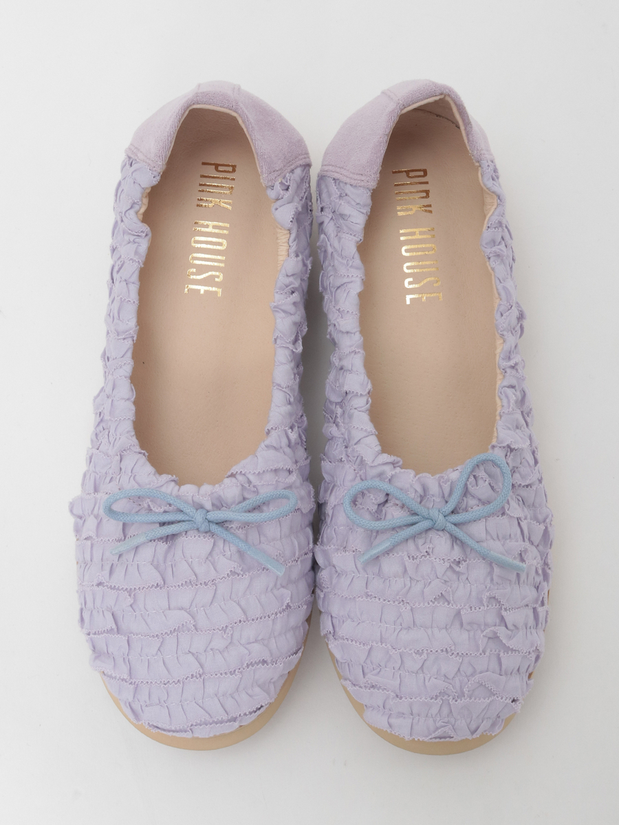 フリル使いバレエシューズ 詳細画像 アカ 2