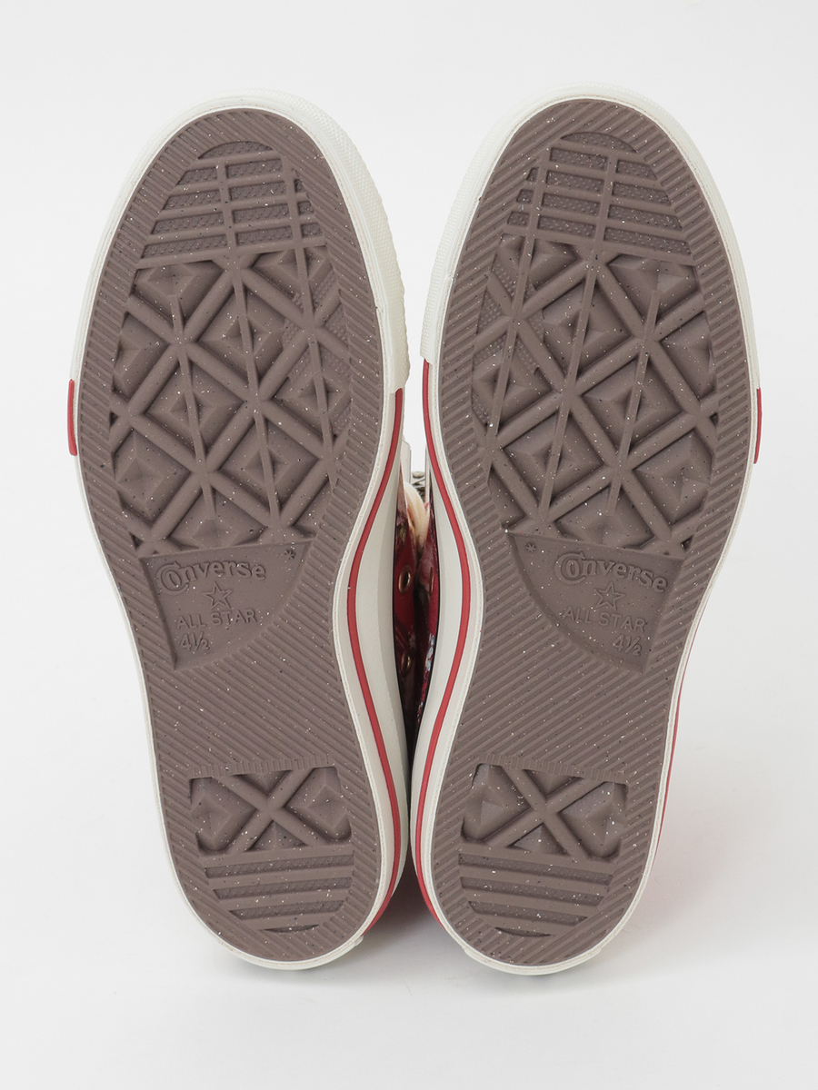 CONVERSE&times;PINK HOUSE フラワーチェックプリントハイカットスニーカー 詳細画像 アカ 5