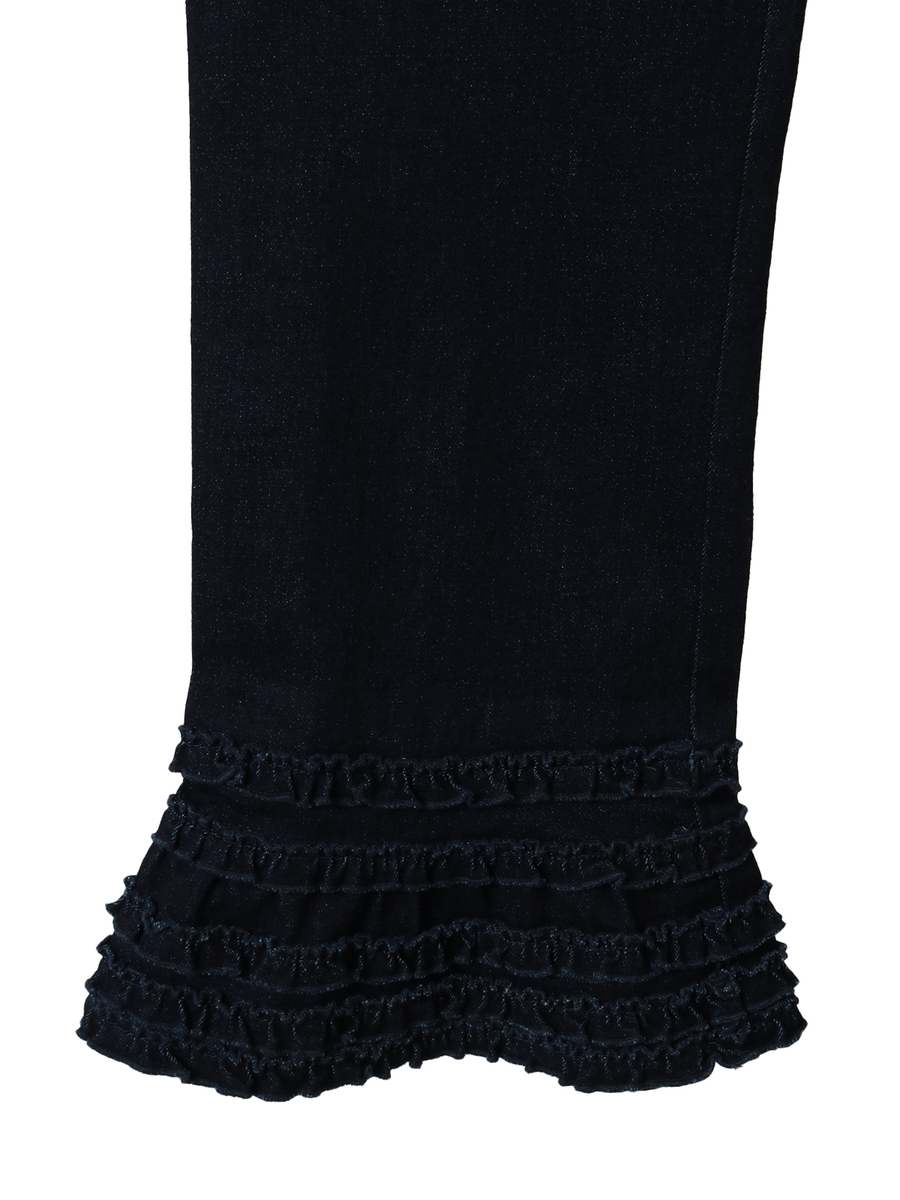 フリル使いニットデニムレギンス 詳細画像 インディゴ 5