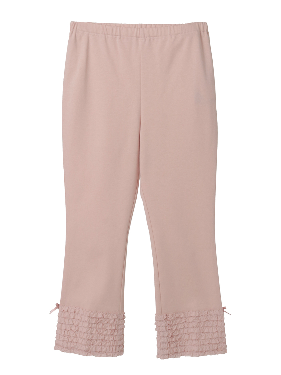 裾ローンフリル使いレギンス 詳細画像 クロ 1