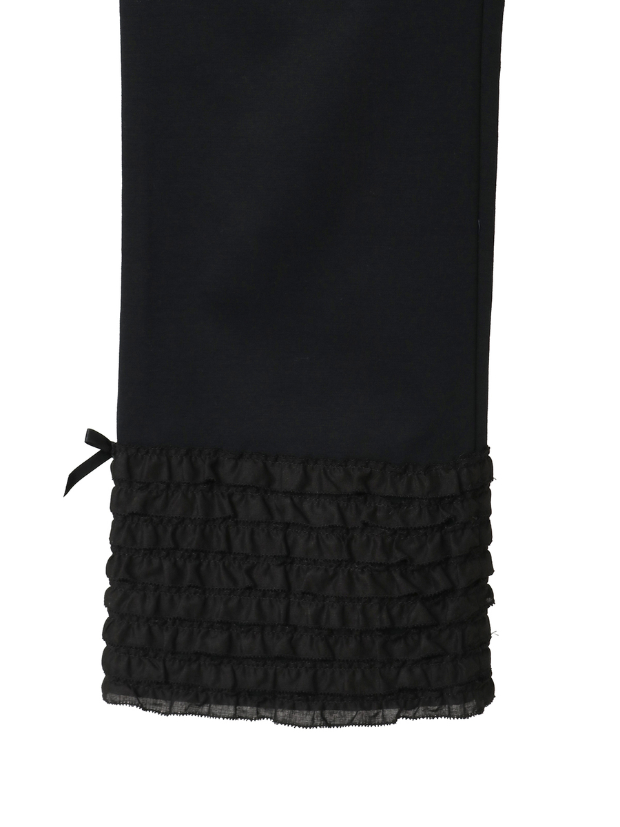 裾ローンフリル使いレギンス 詳細画像 クロ 8