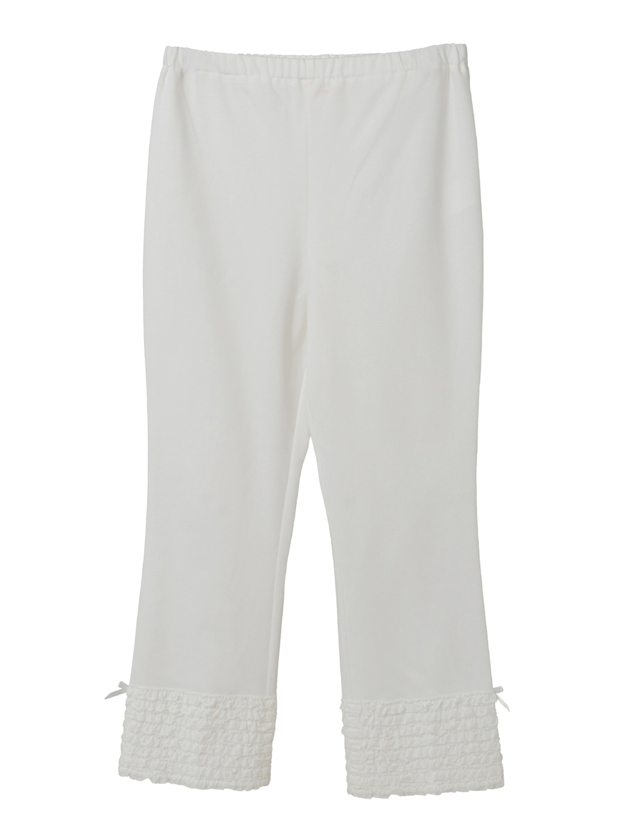 裾ローンフリル使いレギンス 詳細画像 シロ 1