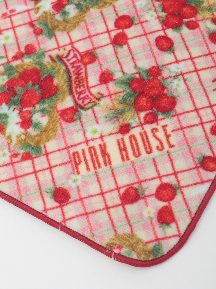 苺リースプリントハンドタオル 詳細画像 シャンパン 2