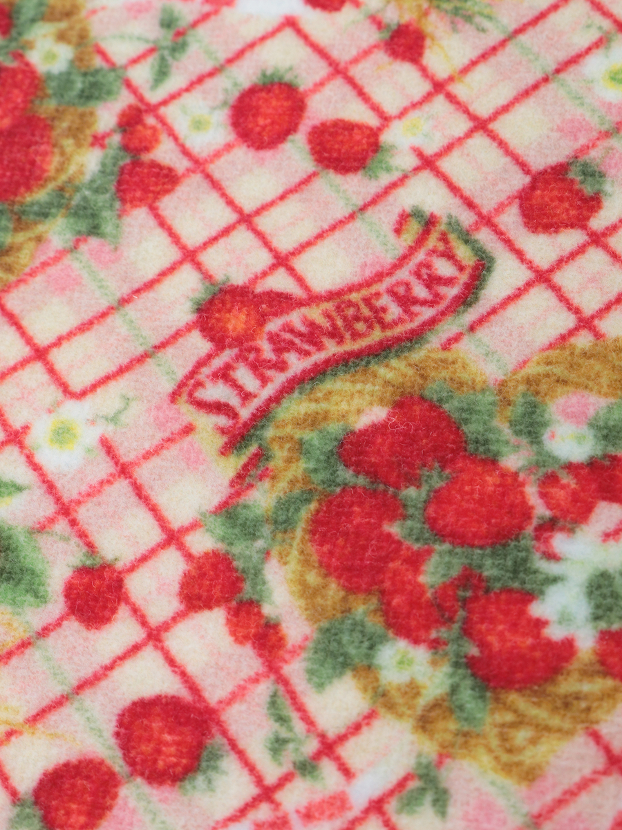 苺リースプリントハンドタオル 詳細画像 シャンパン 3