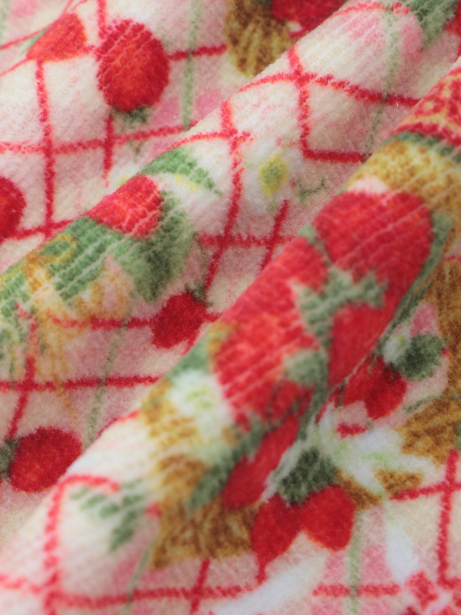 苺リースプリントハンドタオル 詳細画像 シャンパン 4