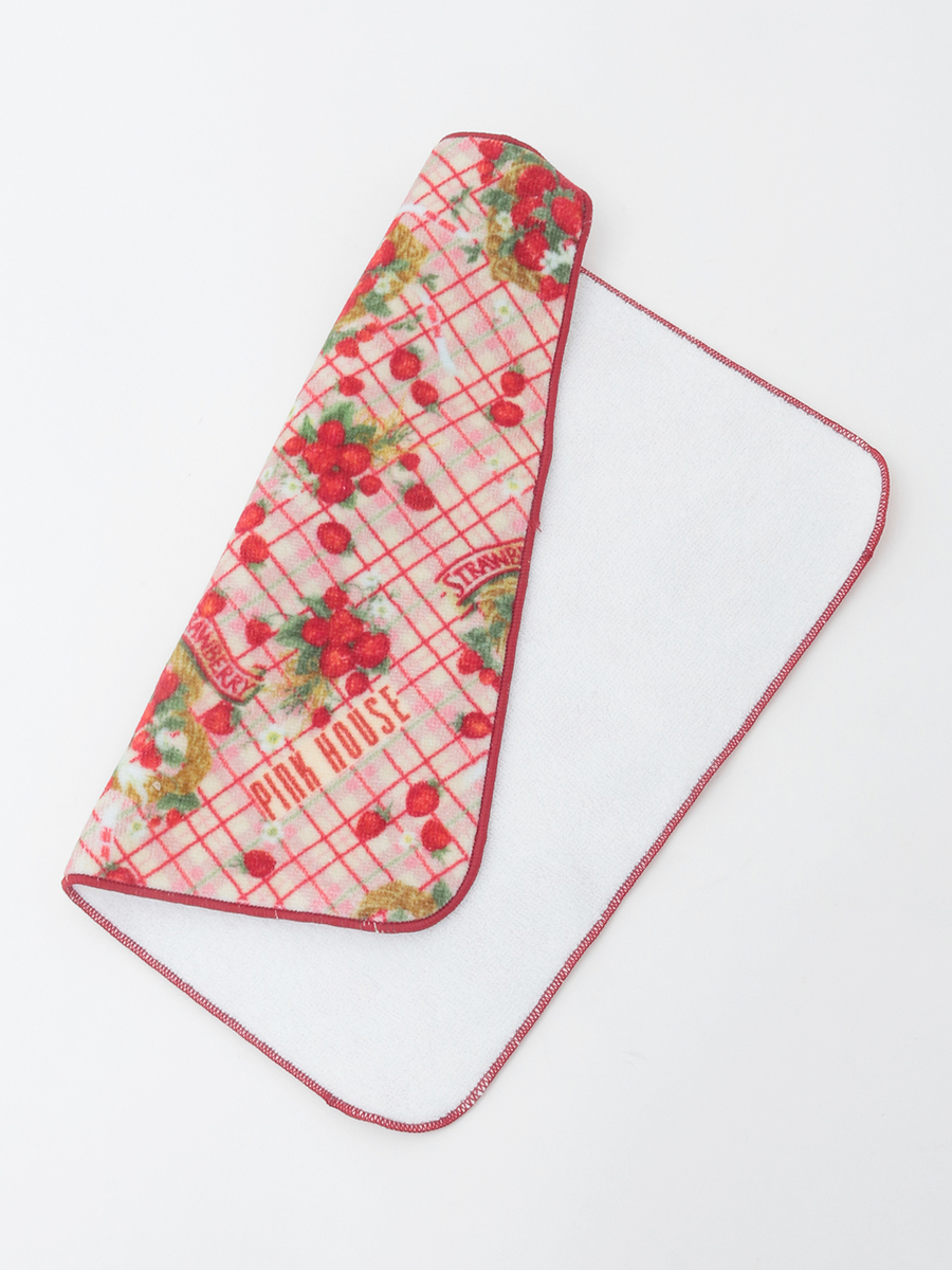 苺リースプリントハンドタオル 詳細画像 シャンパン 5