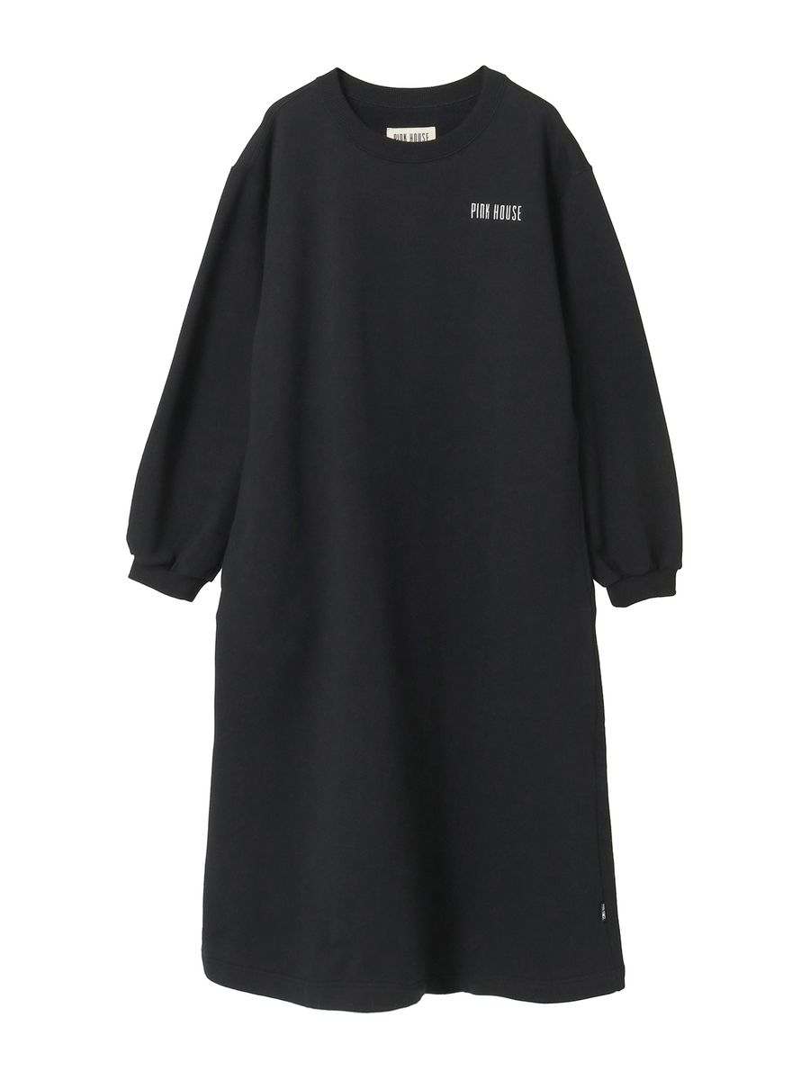 ロゴ入りスウェットワンピース 詳細画像 クロ 1