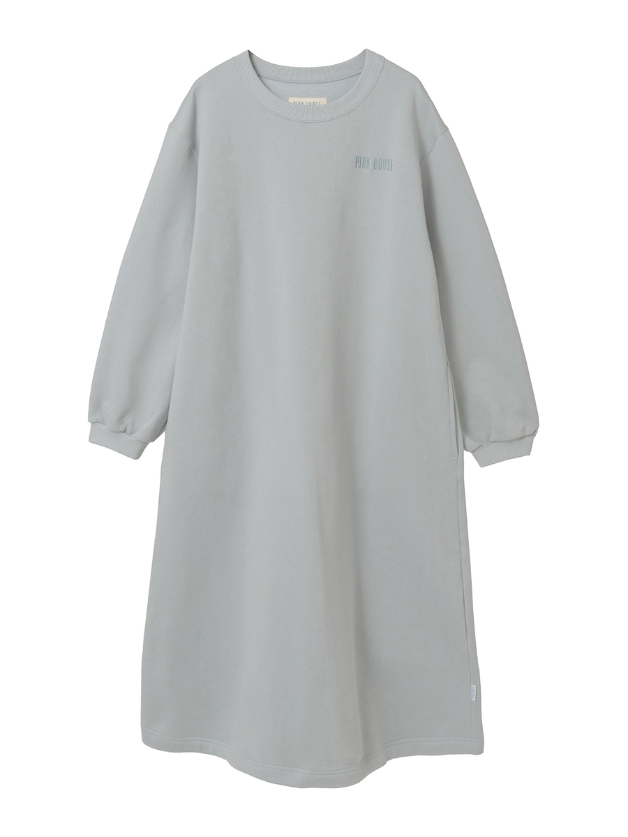 ロゴ入りスウェットワンピース 詳細画像 ブルーグレー 1