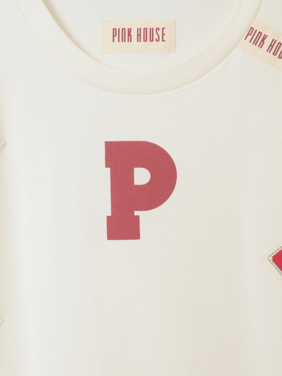 Pロゴ＆ネームワッペン使いカットソーワンピース 詳細画像 クロ 11