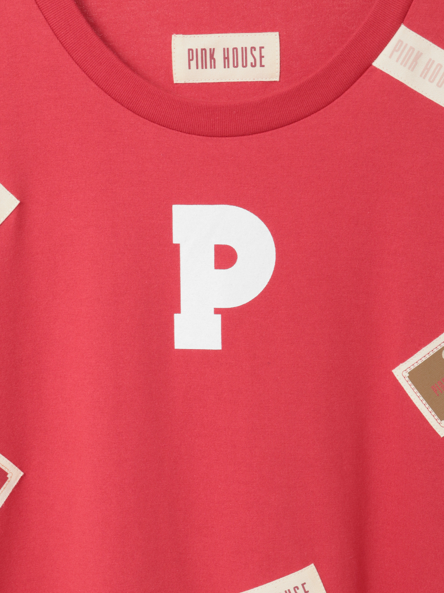 Pロゴ＆ネームワッペン使いカットソーワンピース 詳細画像 クロ 13