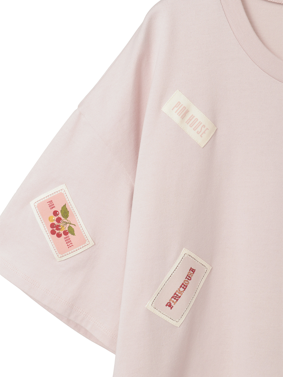 Pロゴ＆ネームワッペン使いカットソーワンピース 詳細画像 クロ 14