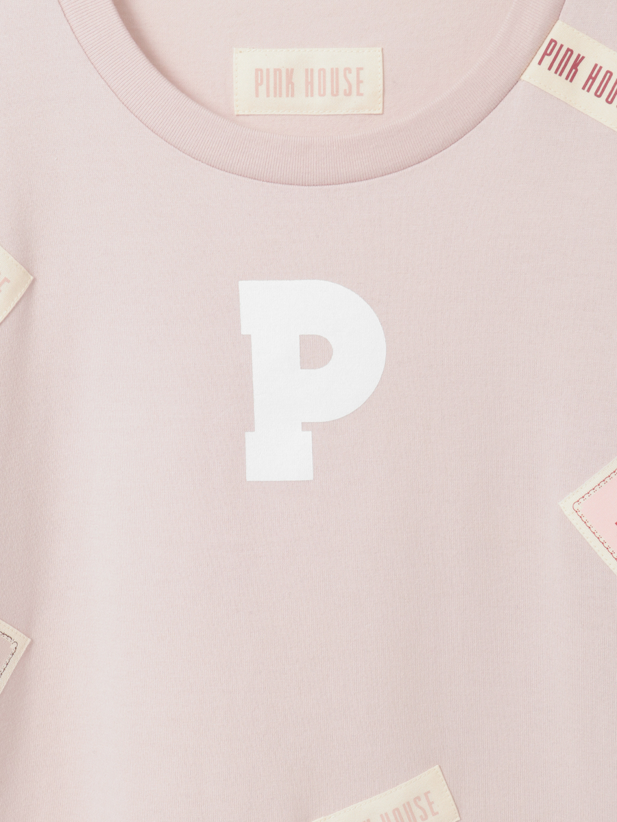 Pロゴ＆ネームワッペン使いカットソーワンピース 詳細画像 クロ 15