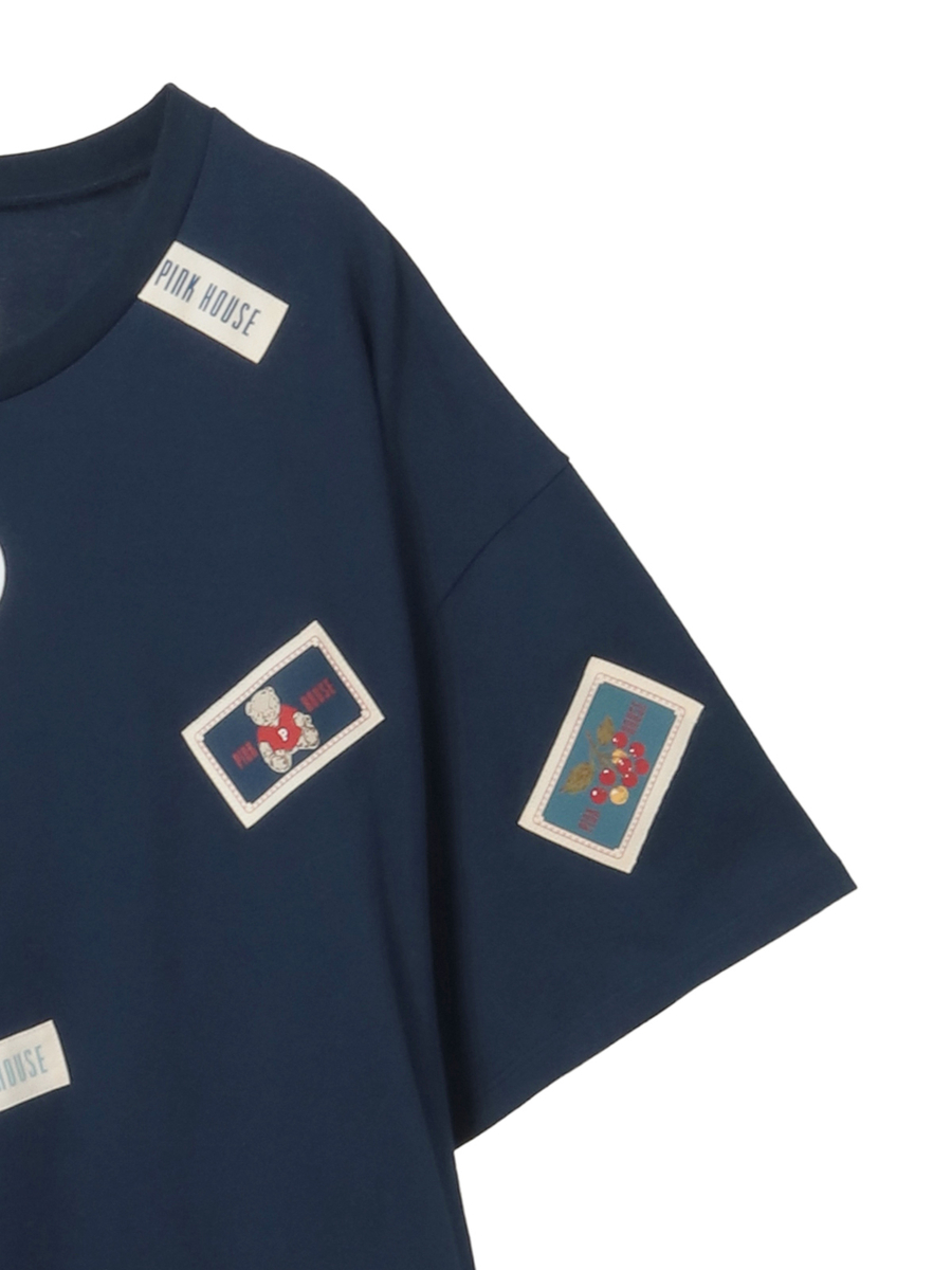 Pロゴ＆ネームワッペン使いカットソーワンピース 詳細画像 クロ 4