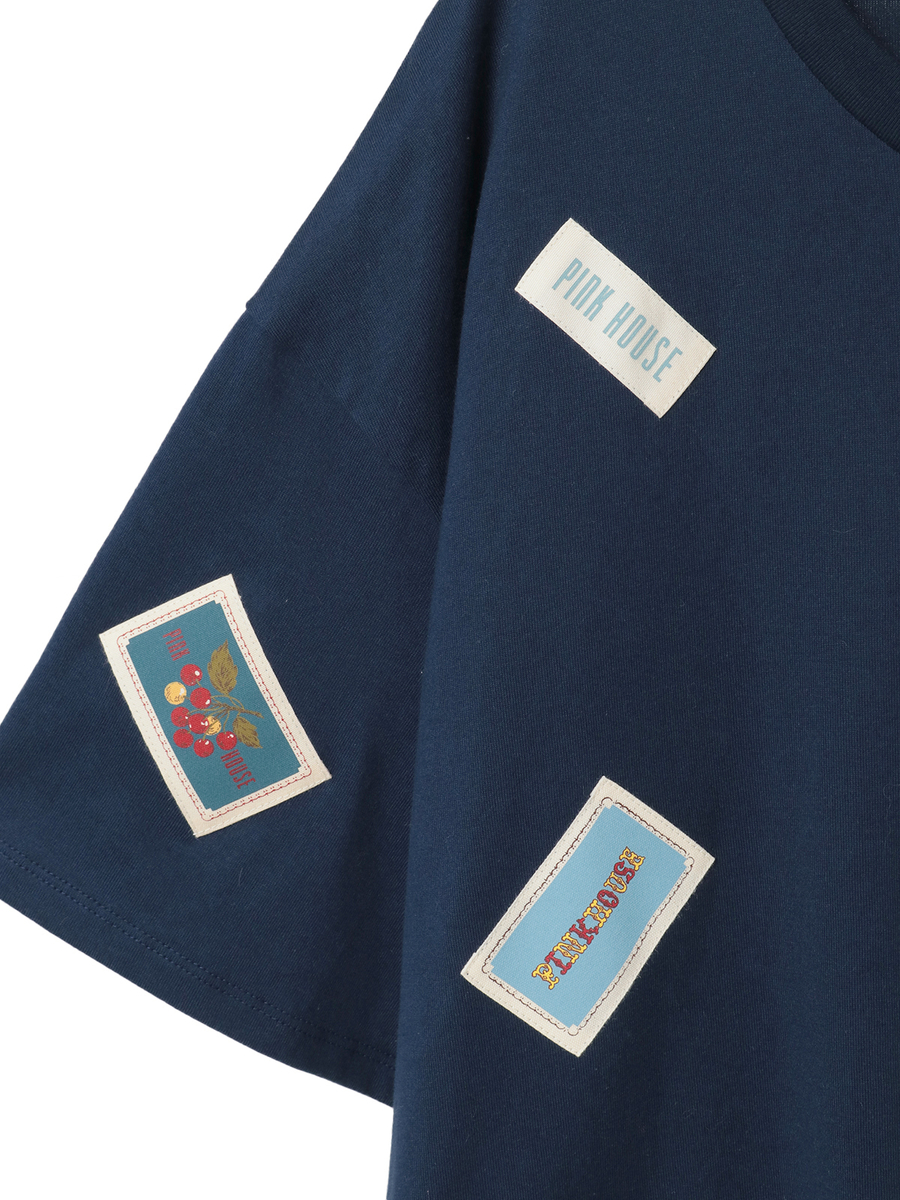 Pロゴ＆ネームワッペン使いカットソーワンピース 詳細画像 クロ 6