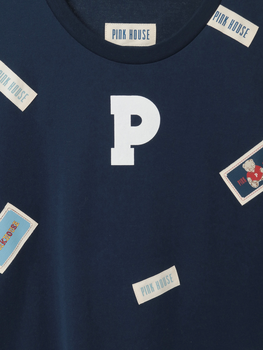 Pロゴ＆ネームワッペン使いカットソーワンピース 詳細画像 クロ 7