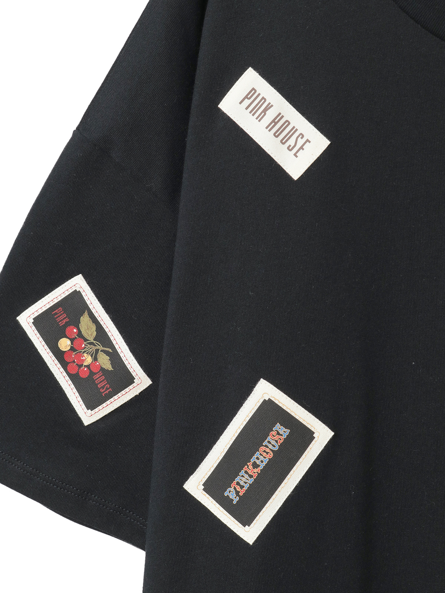 Pロゴ＆ネームワッペン使いカットソーワンピース 詳細画像 クロ 8