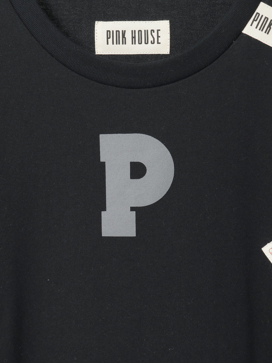 Pロゴ＆ネームワッペン使いカットソーワンピース 詳細画像 クロ 9