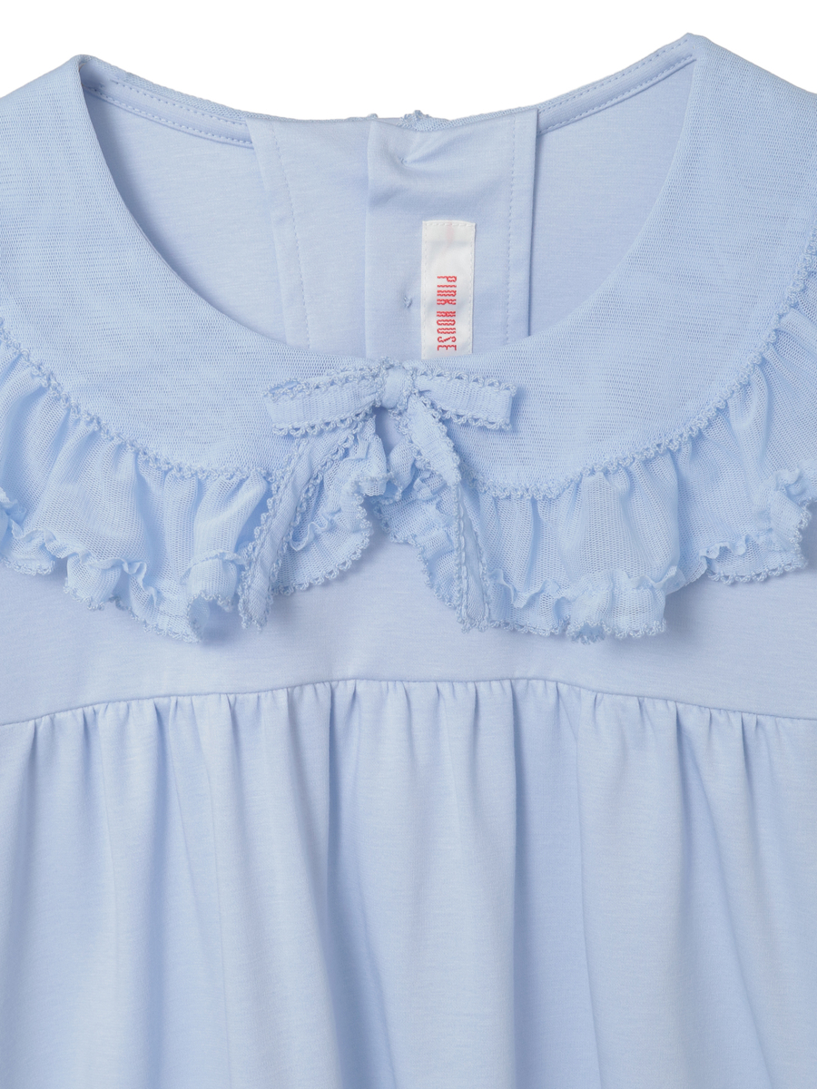 ソフトチュール襟付きワンピース 詳細画像 アクアマリン 9