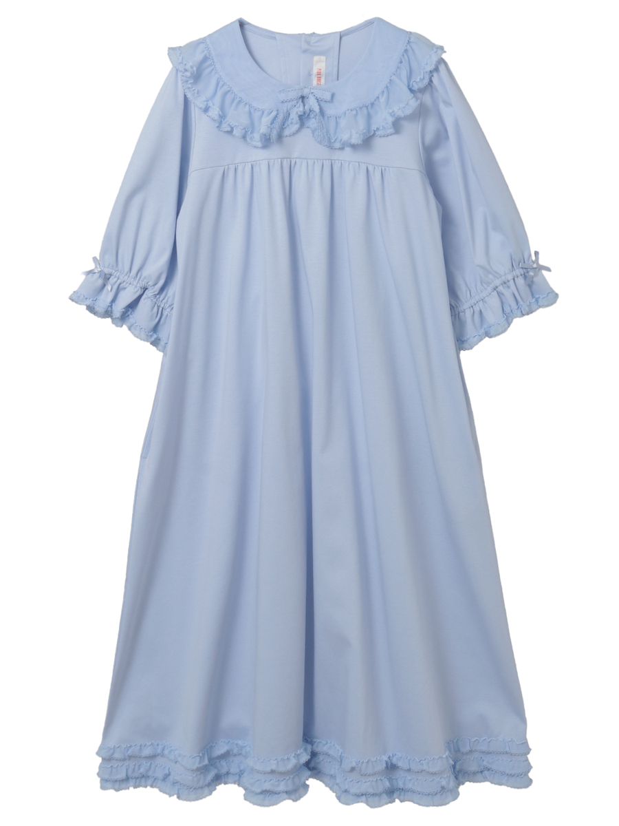 ソフトチュール襟付きワンピース 詳細画像 アクアマリン 1