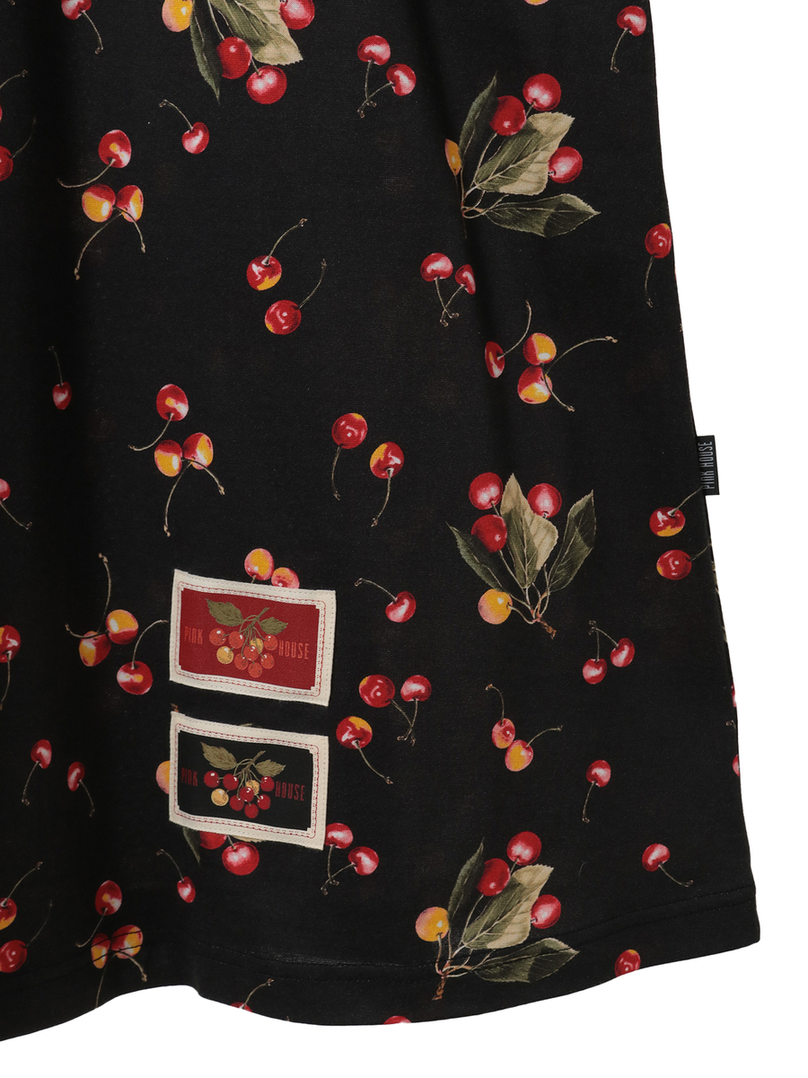 さくらんぼプリントカットソーワンピース 詳細画像 シロ 8