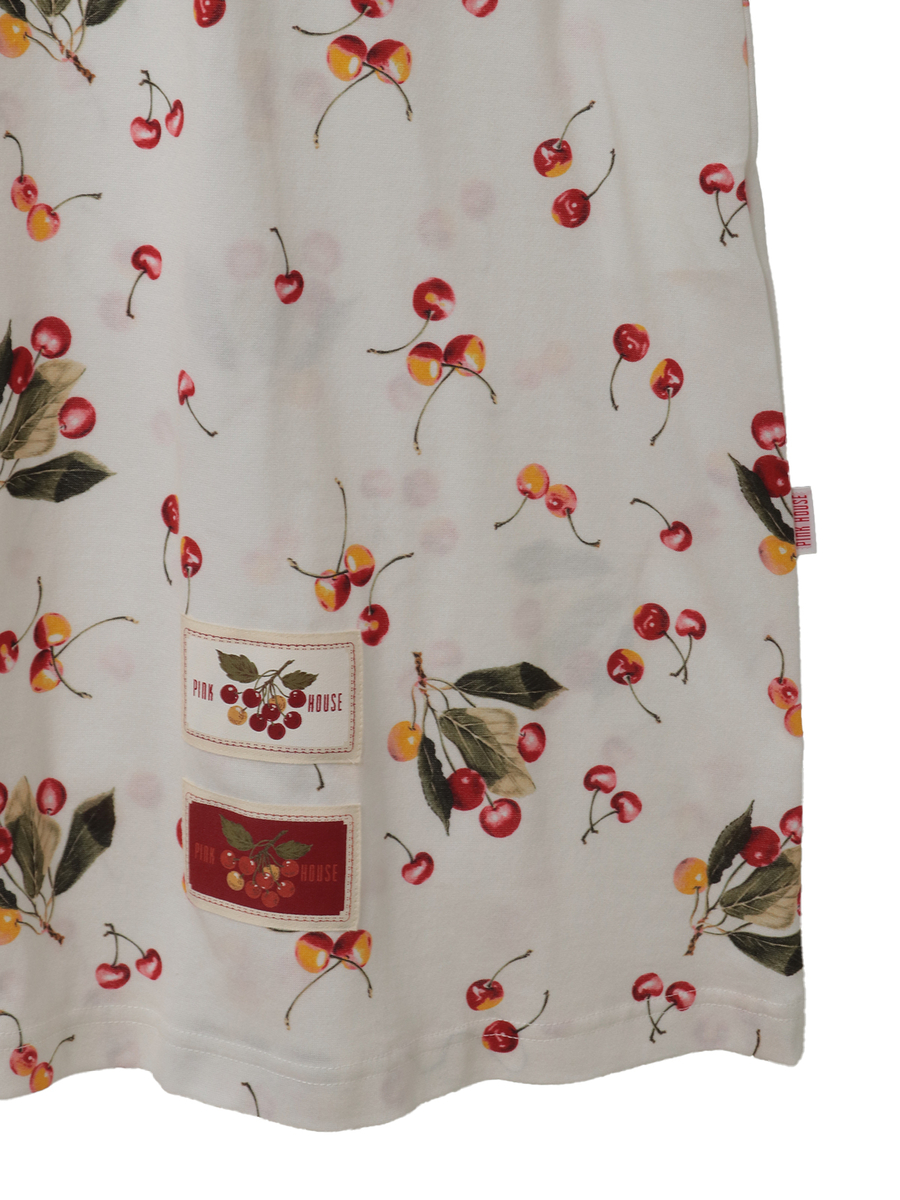 さくらんぼプリントカットソーワンピース 詳細画像 シロ 9