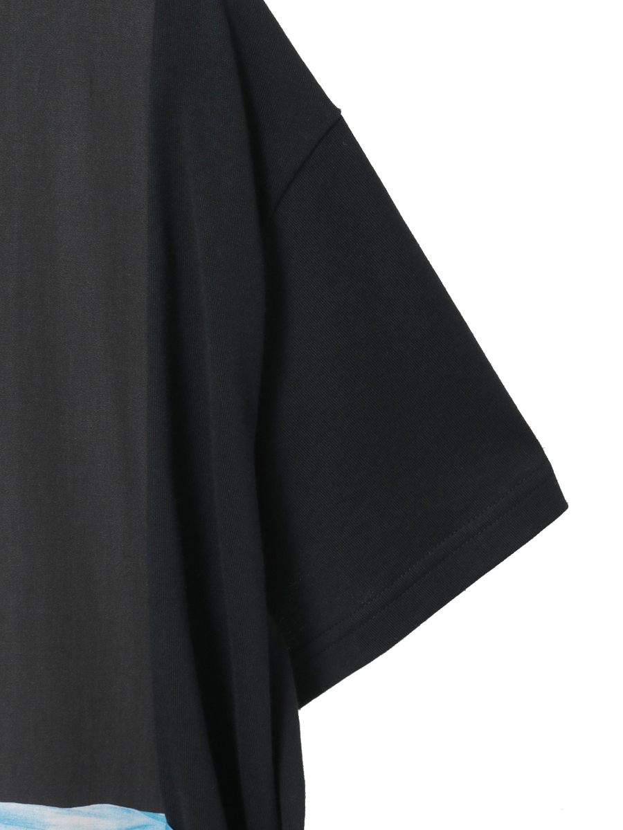 トロンプルイユラビットプリント使いカットソーワンピース 詳細画像 シロ 5