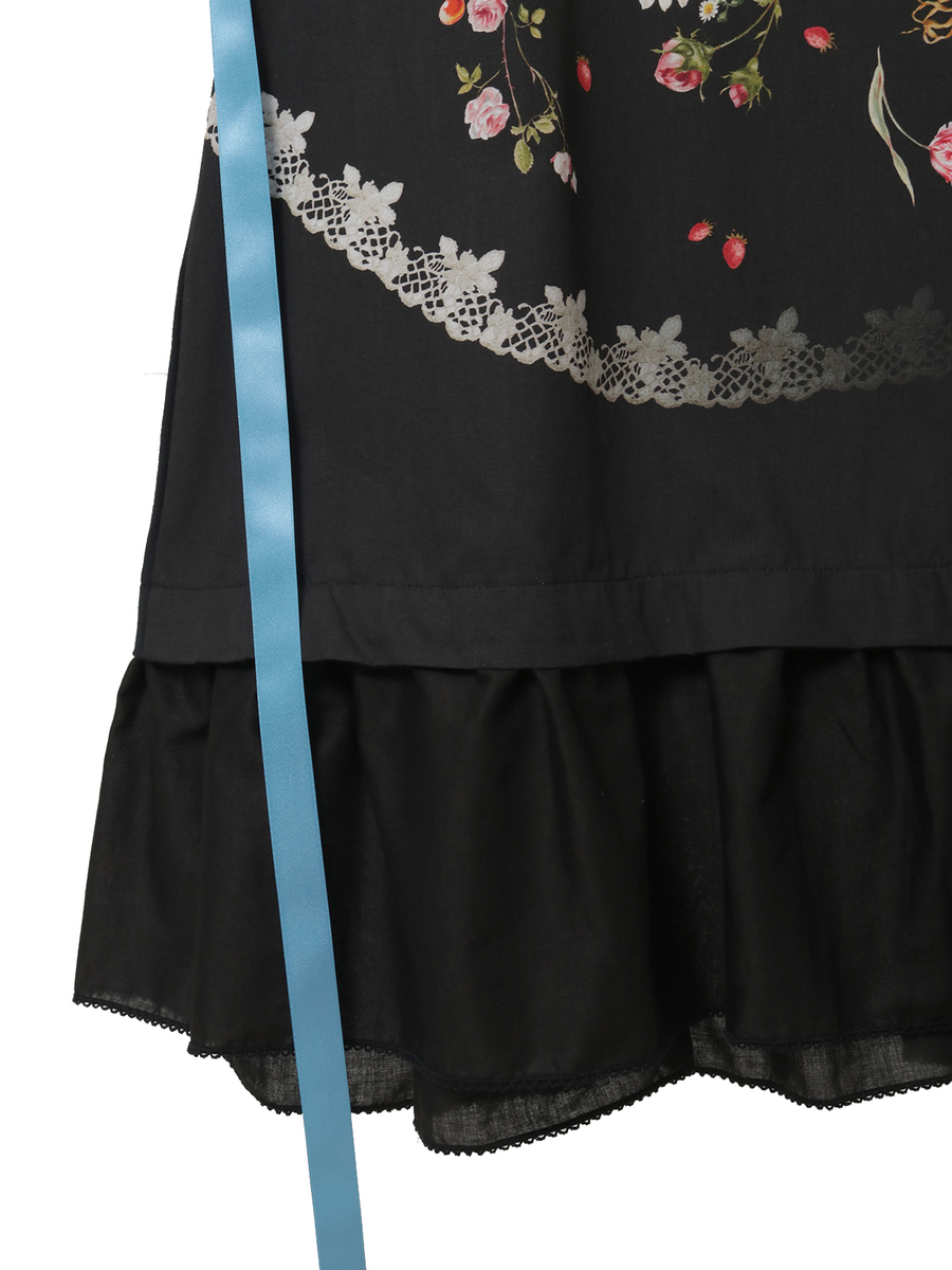 トロンプルイユラビットプリント使いカットソーワンピース 詳細画像 シロ 6