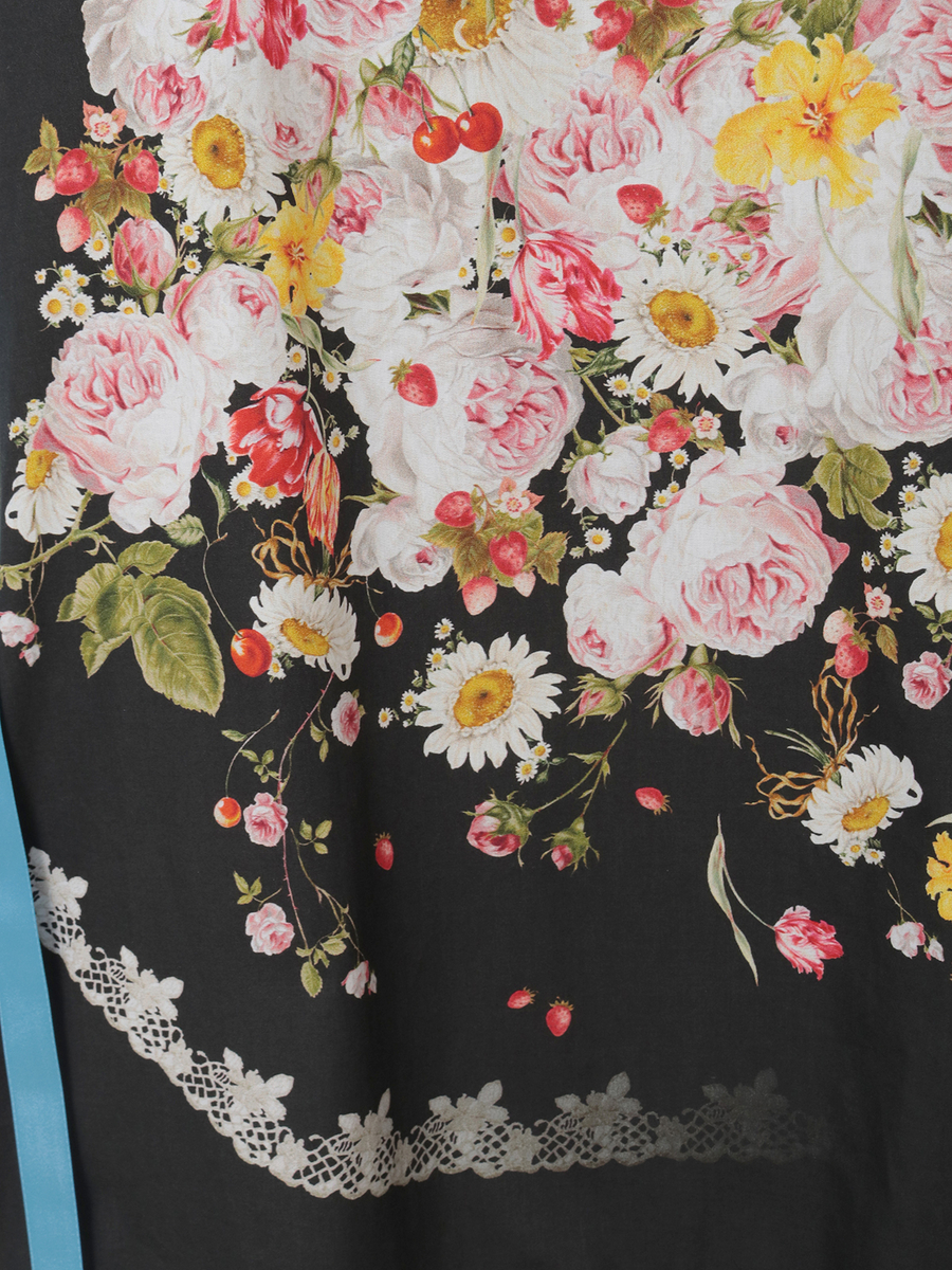 トロンプルイユラビットプリント使いカットソーワンピース 詳細画像 シロ 8