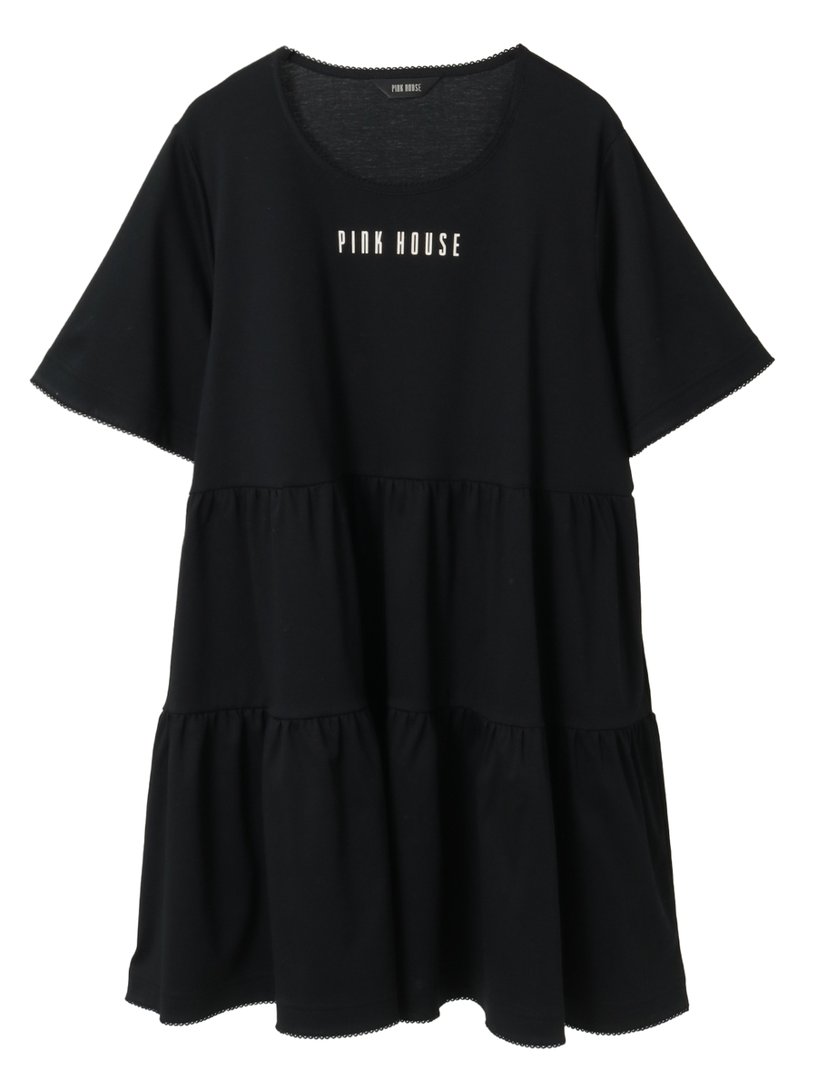 ロゴプリントチュニックカットソー 詳細画像 クロ 1