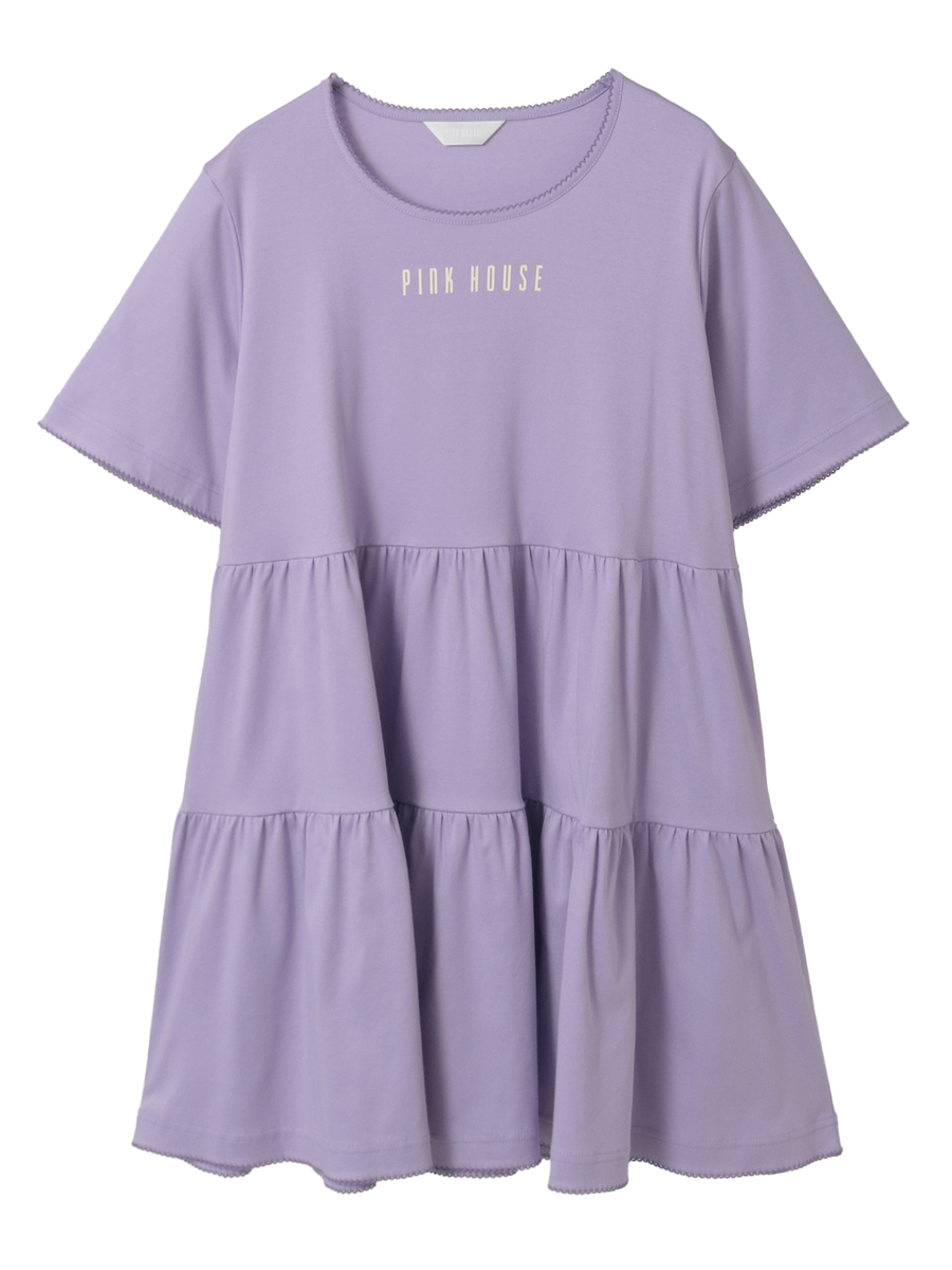 ロゴプリントチュニックカットソー 詳細画像 ラベンダー 1