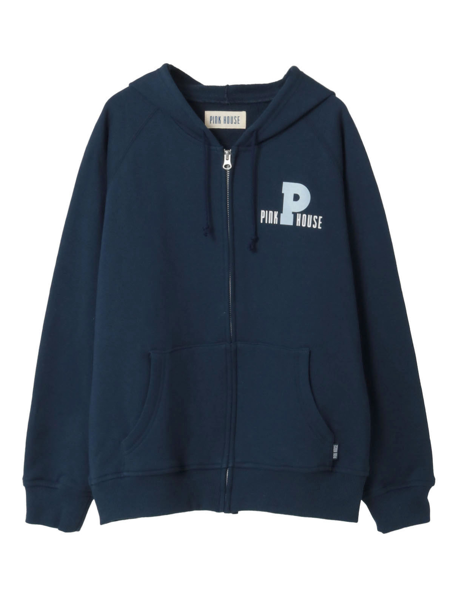 Pロゴ＆ネームワッペン使いパーカー 詳細画像 ネイビー 1