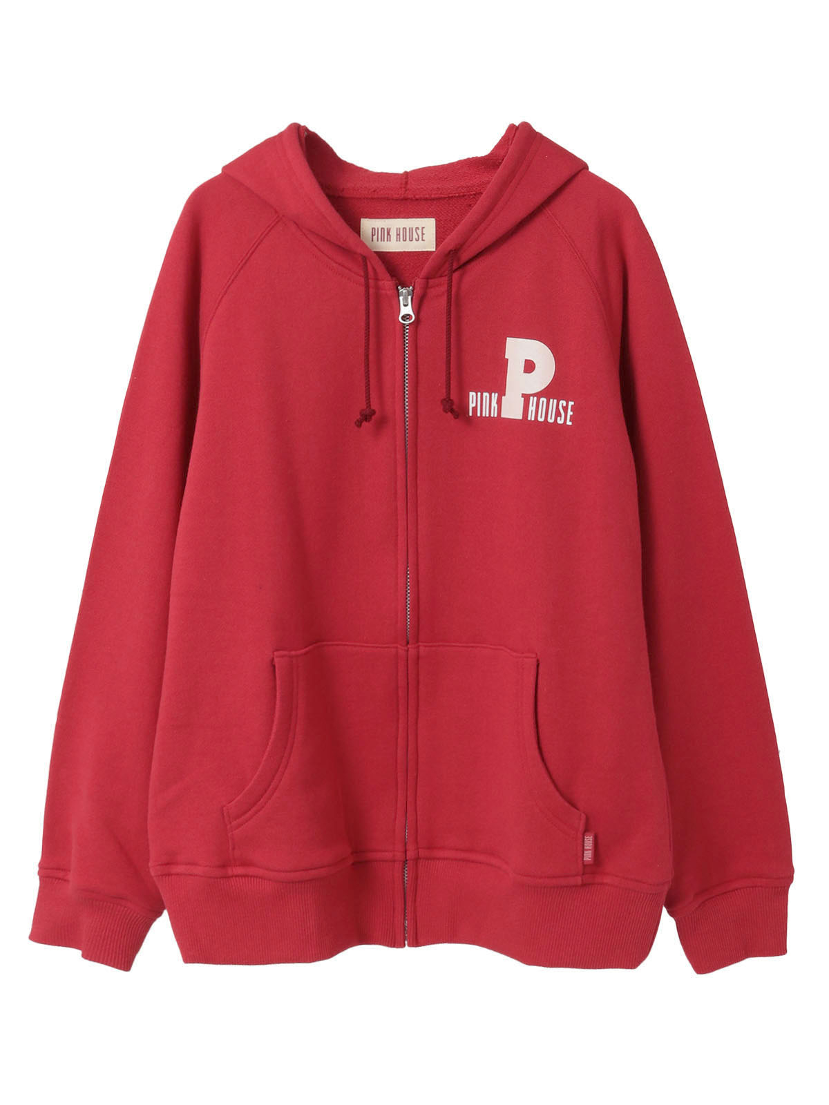 美品　ピンクハウス　パーカー　ゼッケン　マーガレット　ワッペン　レッド　P Pロゴ＆ネームワッペン使いパーカー｜ピンクハウスオフィシャル