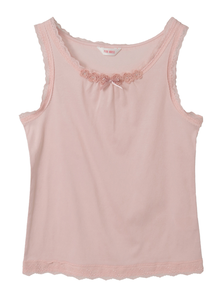 フラワーモチーフ付きキャミソール