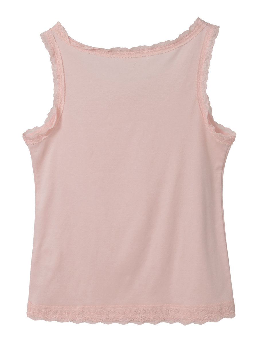 フラワーモチーフ付きキャミソール 詳細画像 アカ 2